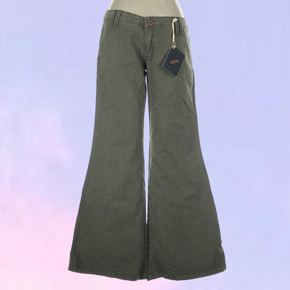 Vintage 90s y2k super wide leg low rise cargo pants